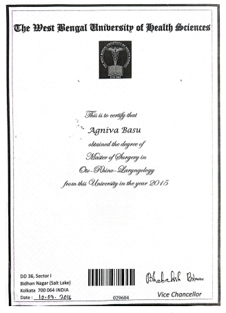 Dr. Sajal Kumar Das Professional Certificate